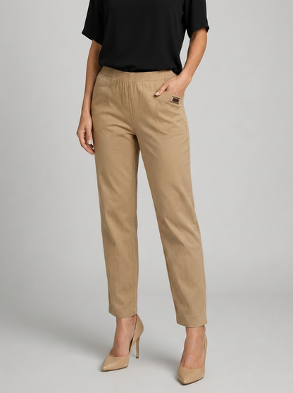 Women's khaki Cotton Pants for Everyday Wear