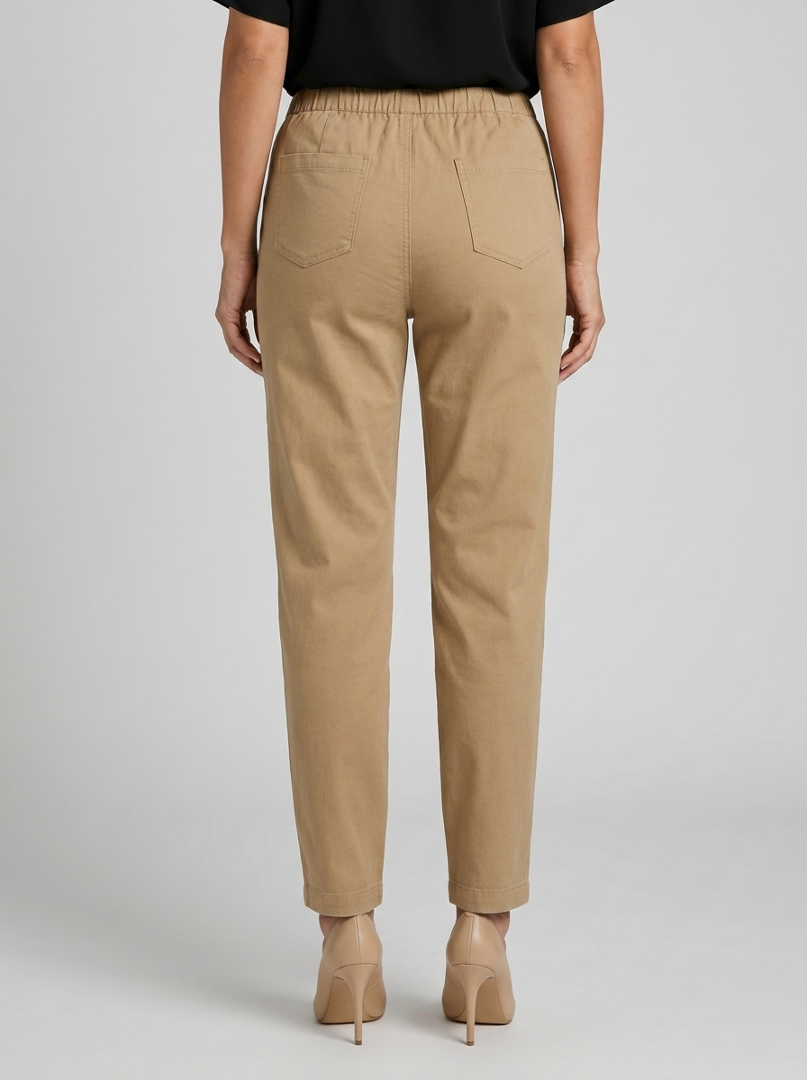 Women's khaki Cotton Pants for Everyday Wear