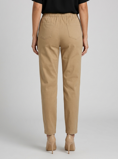 Women's khaki Cotton Pants for Everyday Wear