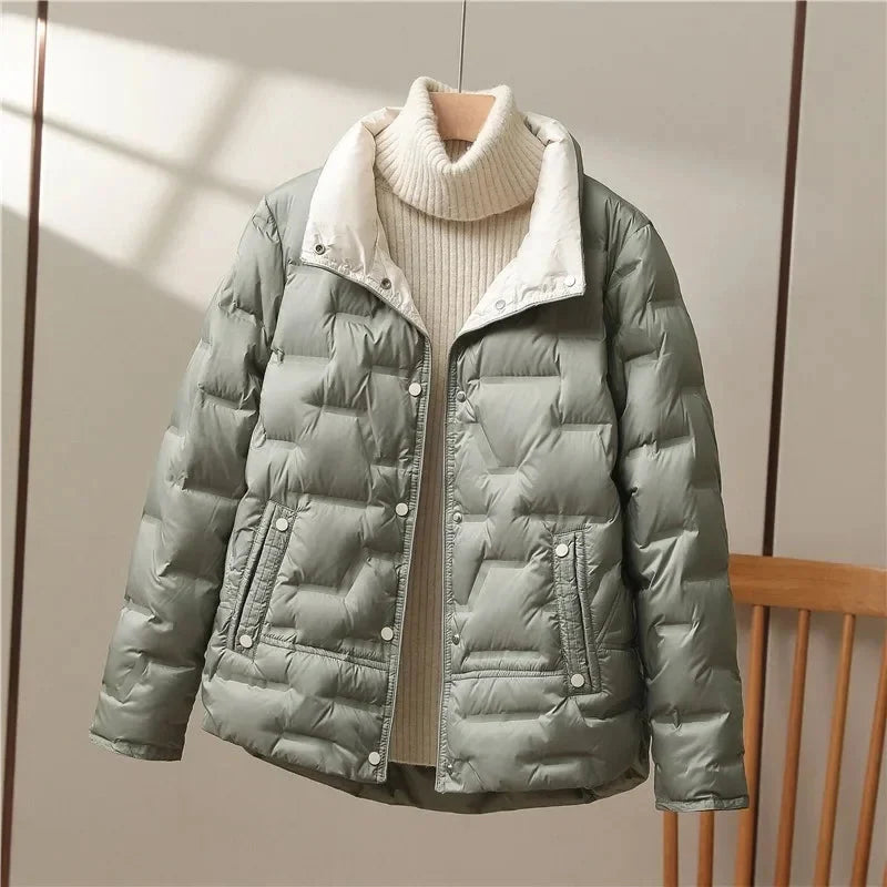 Alexandra down puffer jacket in pink