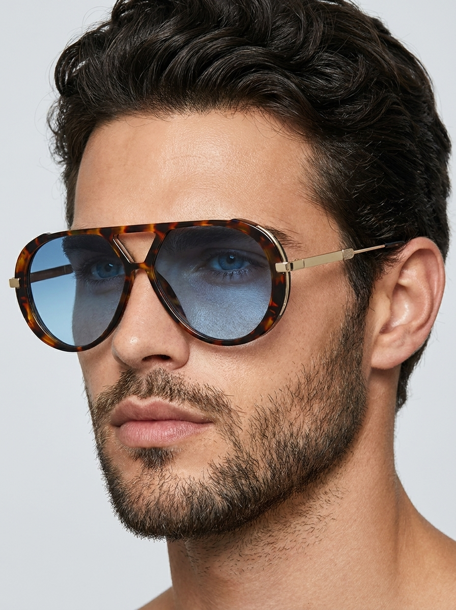 blue Aviator Sunglasses
