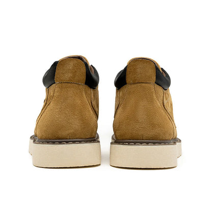 Cooper suede wedge boots, moc toe detail
