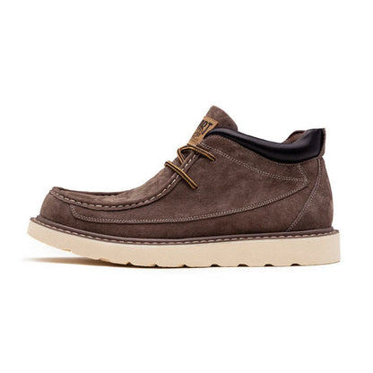 Cooper suede wedge boots, wedge sole detail