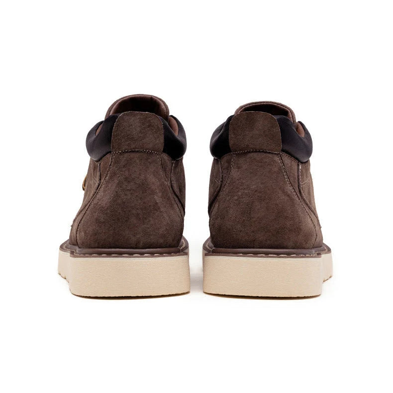Cooper suede wedge boots, padded collar detail