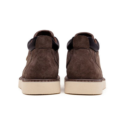 Cooper suede wedge boots, padded collar detail