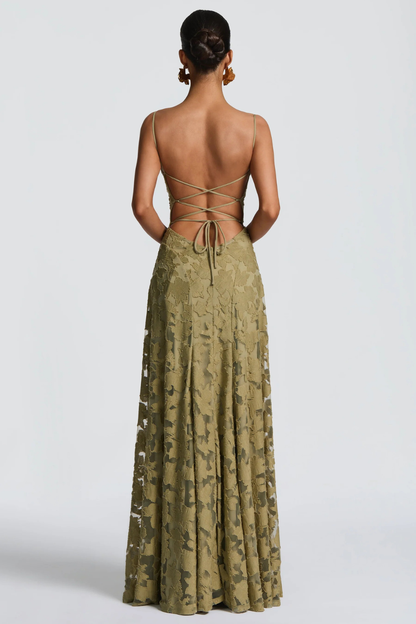 Women's pink floral brocade cami strap wedding guest maxi dress