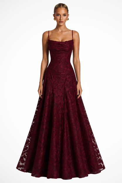 Women's olive green floral brocade cami strap wedding guest maxi dress