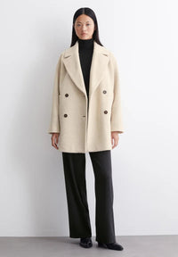 Marisol | Double-Breasted Notch-Lapel Tailored Overcoat with Set-In Pockets