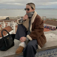 Rosalyn | Notch-Lapel Oversized Winter Coat with Button-Through Front