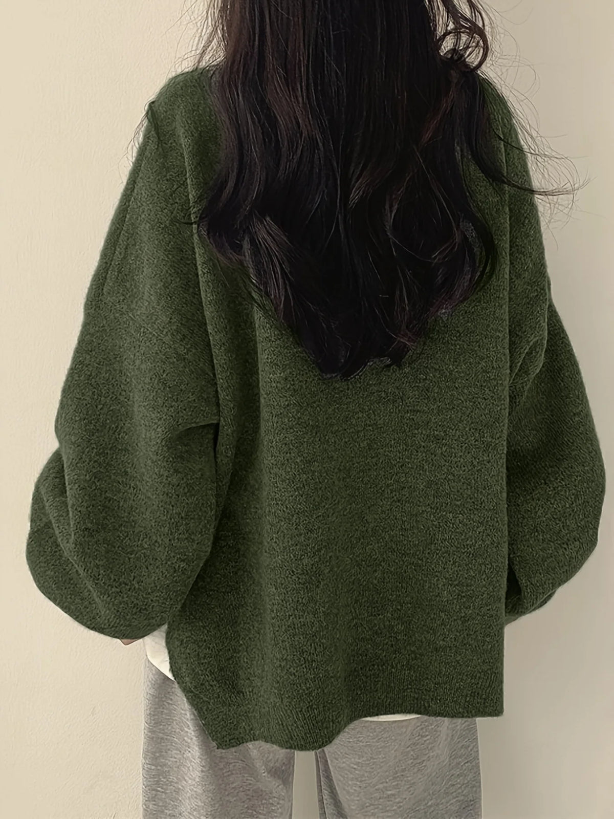 Women's Drop-Shoulder Sweater, Relaxed Winter Knit Top