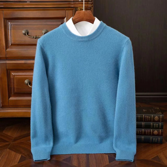 Elliot merino wool sweater, front view