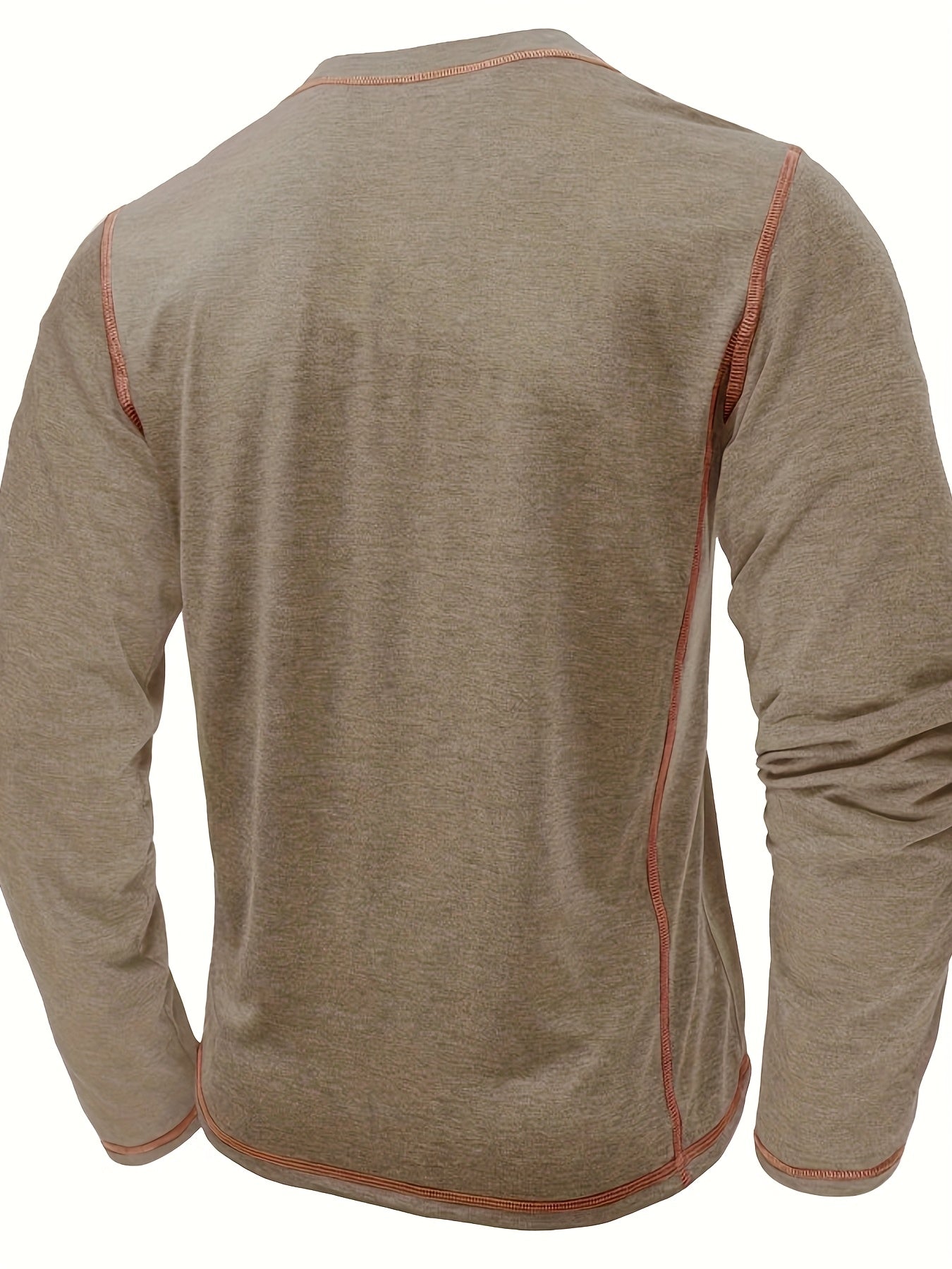 Men's Contrast-Stitch Henley with Chest Pocket – view 4
