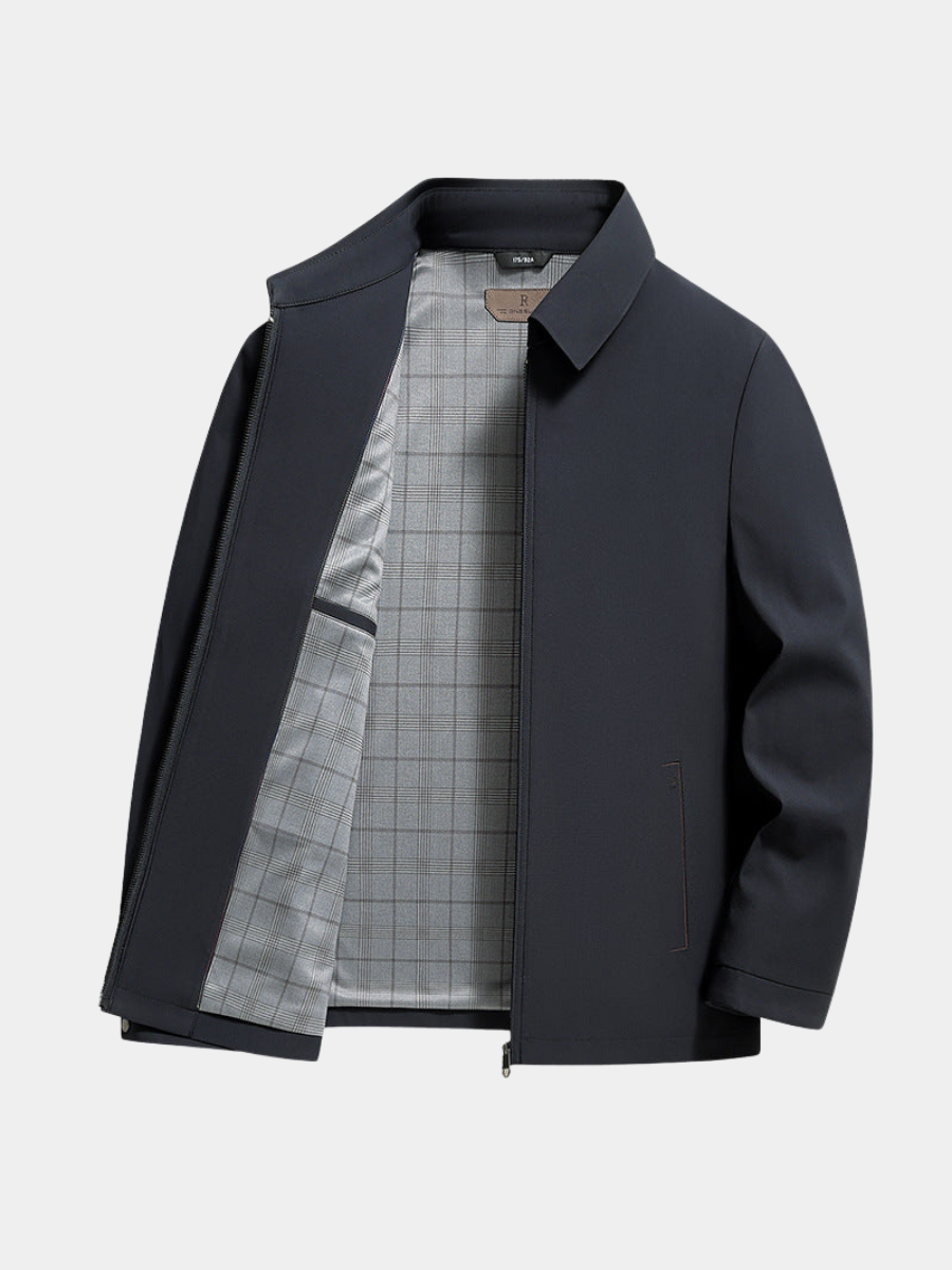Notch-Lapel Tailored Chic Overcoat with Set-In Pockets