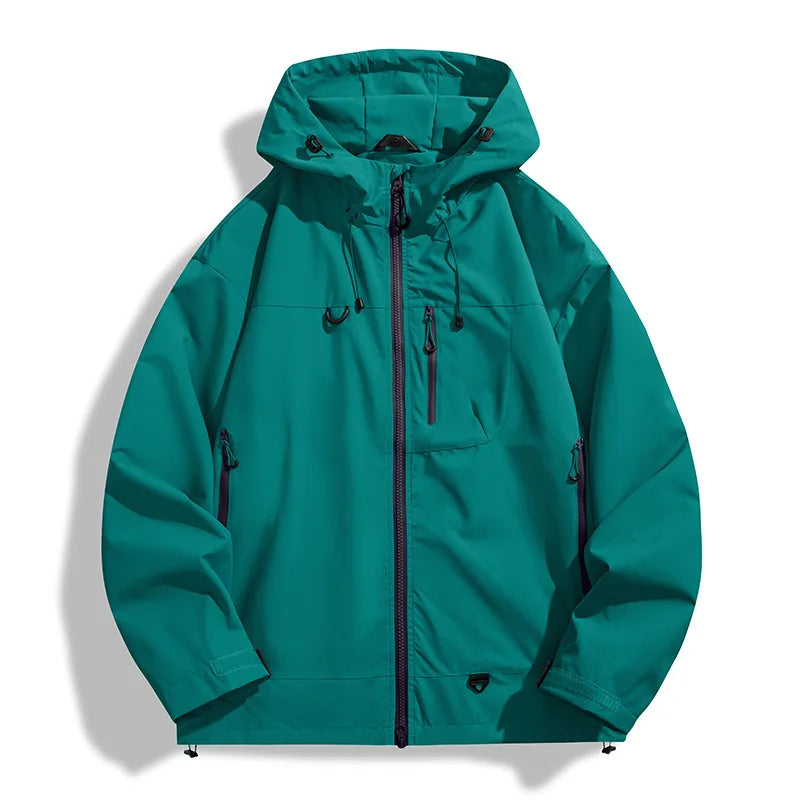 Brianna water-resistant rain jacket, front view