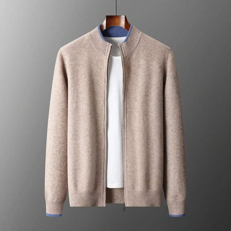 Men's cashmere zip tracksuit set