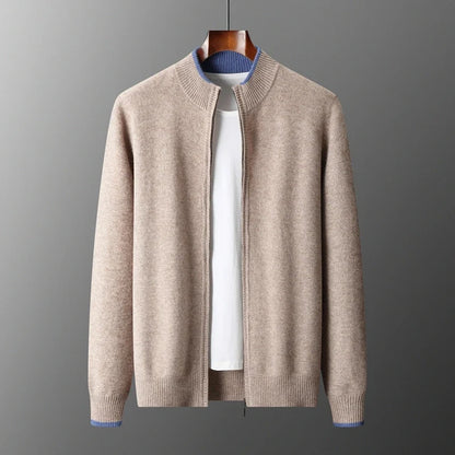 Men's cashmere zip tracksuit set