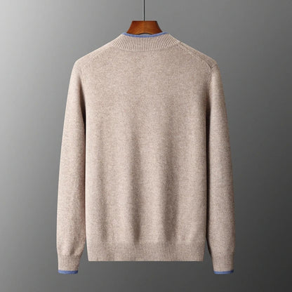 Men's cashmere zip tracksuit set
