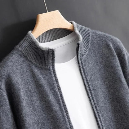 Men's cashmere zip tracksuit set