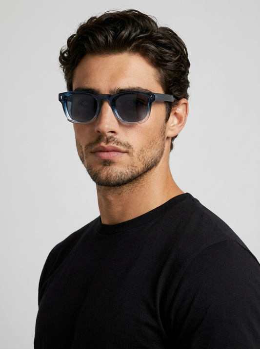 black Square Acetate Sunglasses