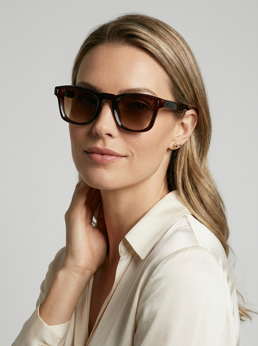 black Square Acetate Sunglasses