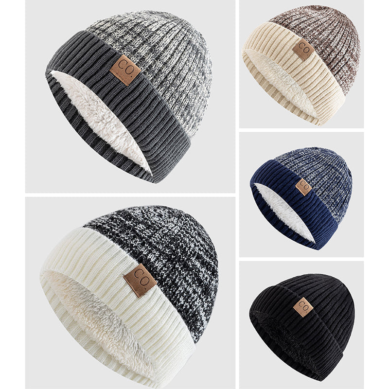 Men's knit beanie hat in soft acrylic blend