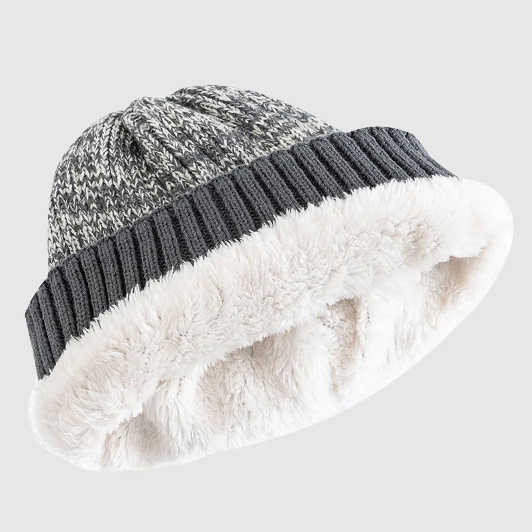 Men's knit beanie hat in soft acrylic blend