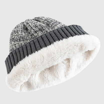 Men's knit beanie hat in soft acrylic blend