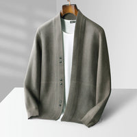 Bennett | Men's Plaid Wool Blend Knit Cardigan Sweater for Fall Layering