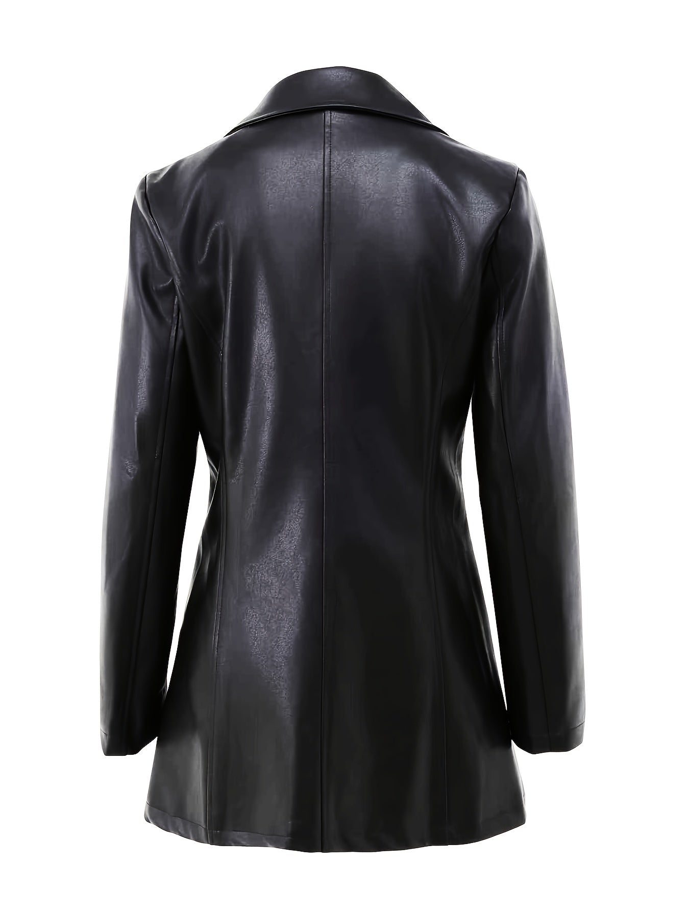 Tailored A-Line Mid-Length Winter Coat with Notched Collar – view 3