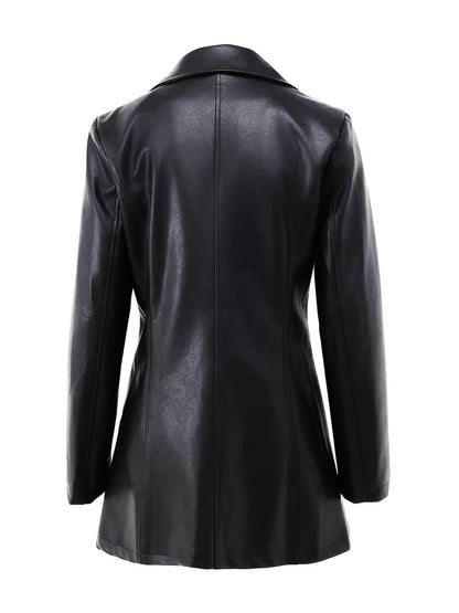 Tailored A-Line Mid-Length Winter Coat with Notched Collar – view 3