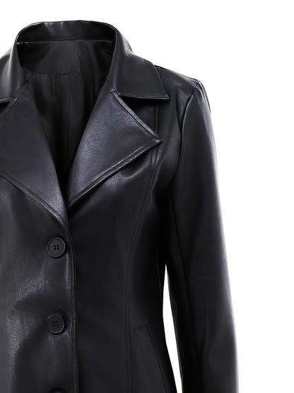 Tailored A-Line Mid-Length Winter Coat with Notched Collar – view 5
