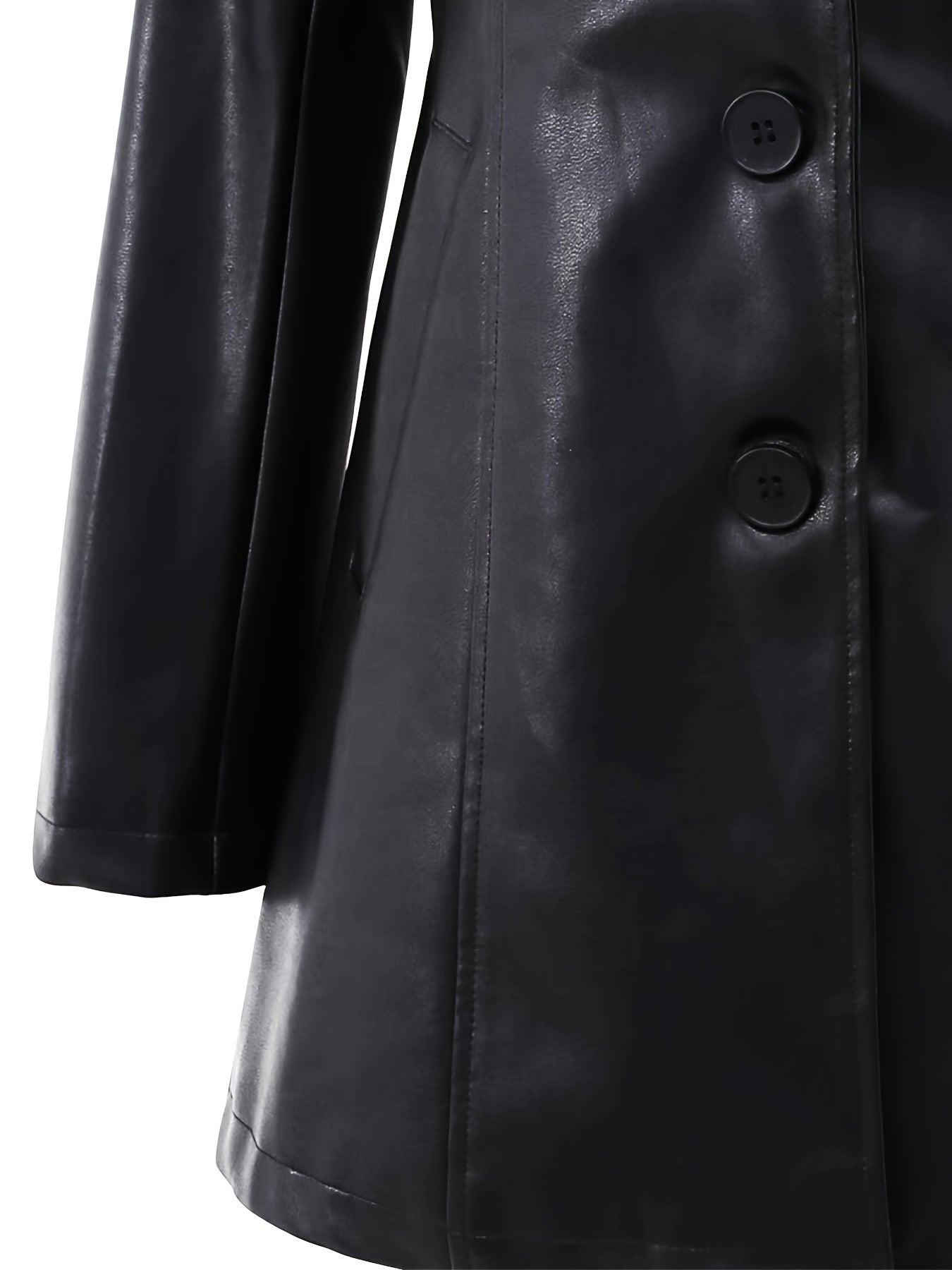Tailored A-Line Mid-Length Winter Coat with Notched Collar – view 6