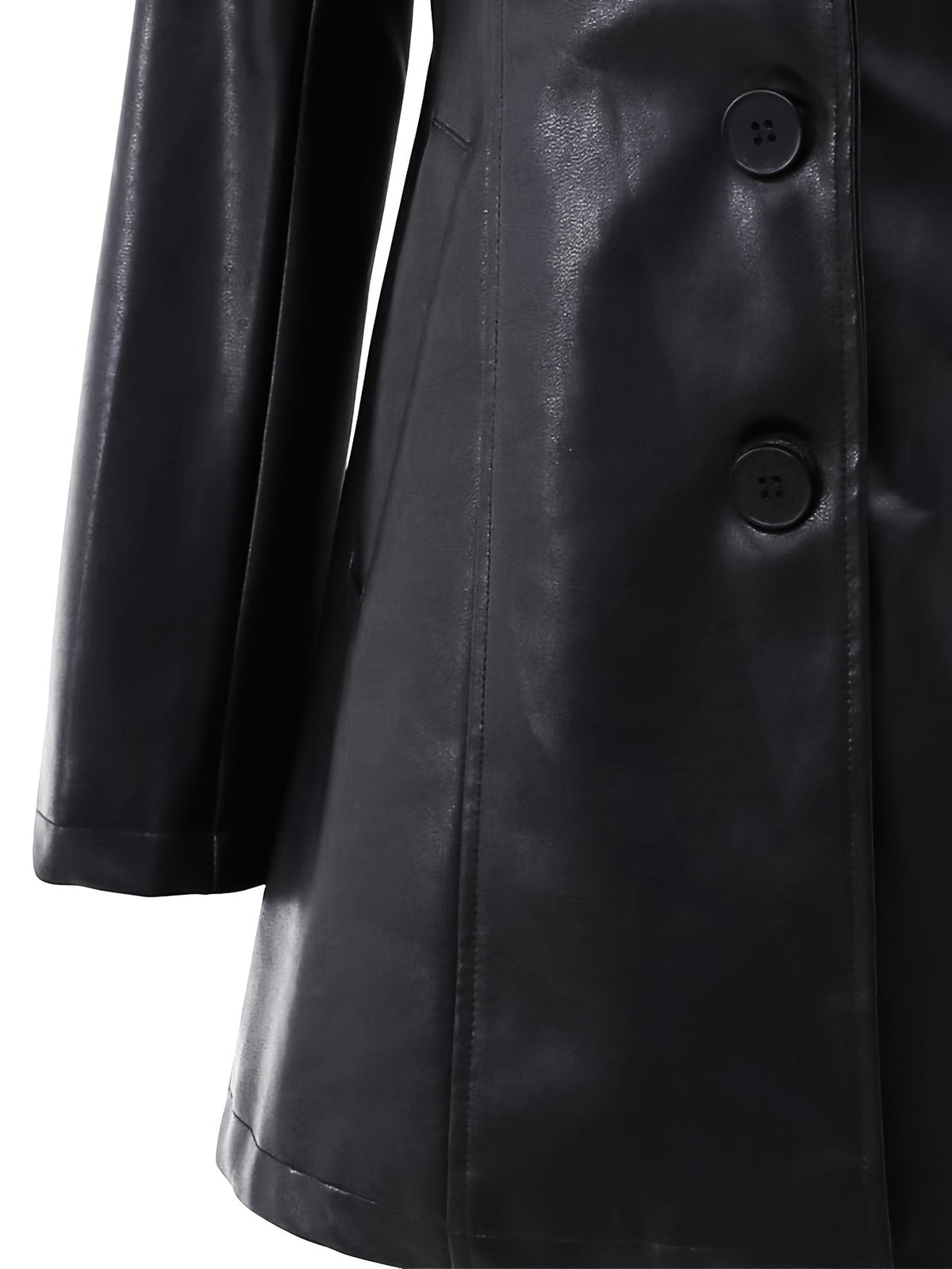 Tailored A-Line Mid-Length Winter Coat with Notched Collar – view 6
