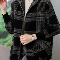 Rosanna | Women's Hooded Checked Zip-Up Jacket for Winter