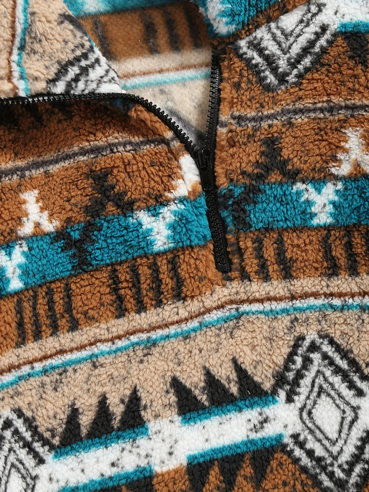 Men's Quarter-Zip Pullover, Patterned Winter Knit Top