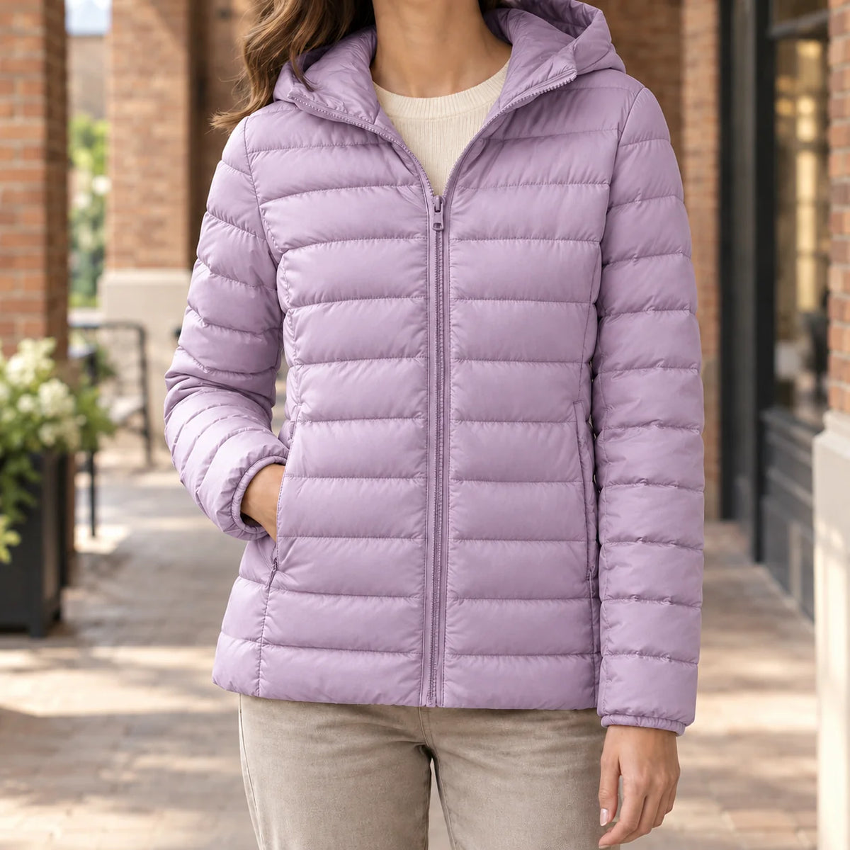Women's black cashmere jacket, slanted waist pockets