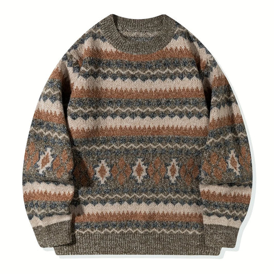Men's Heritage Sweater, Patterned Winter Knit Pullover