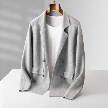 Men's double-breasted cashmere blazer