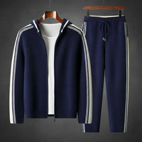Cole | Men's Cashmere Hooded Zip Tracksuit with Drawstring Pants