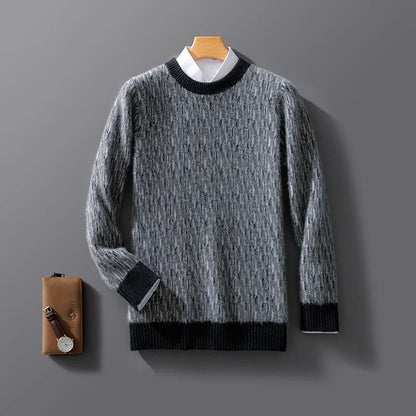 Men's black cashmere knit sweater