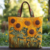 Sharon | Sunflower Print Canvas Tote Bag