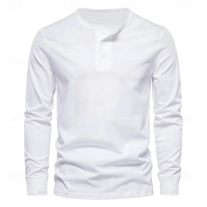 Men's Classic Button-Placket Henley Shirt – view 3