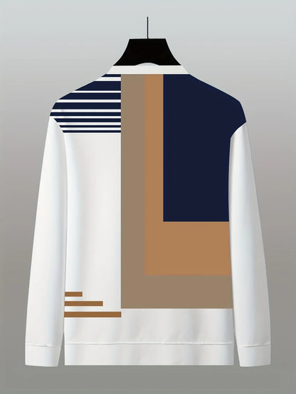Men's Half-Zip Pullover, Modern Winter Knit Sweater