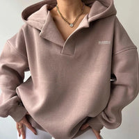 Ryleigh | Women's Oversized Hoodie with Crossover Hood, Dropped Shoulders