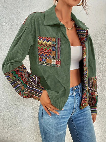 Women's Artisan Patchwork Jacket, Fall Statement Layer
