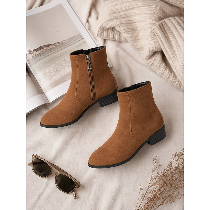 Side-Zip Block-Heel Ankle Boots – view 3