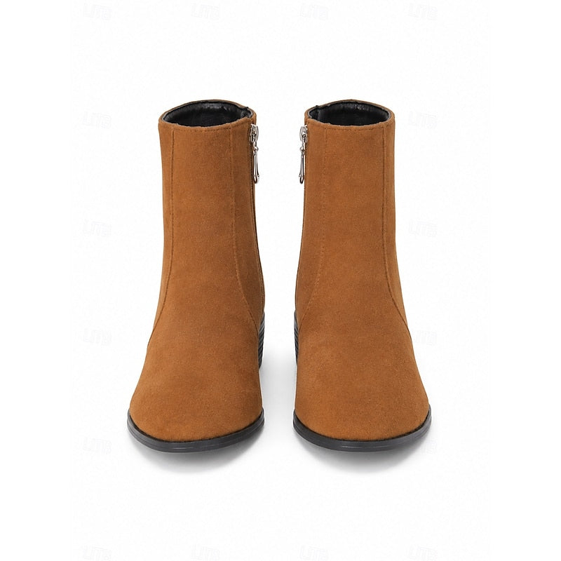 Side-Zip Block-Heel Ankle Boots – view 4