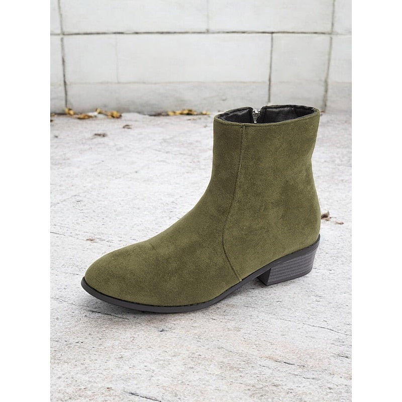 Side-Zip Block-Heel Ankle Boots – view 7