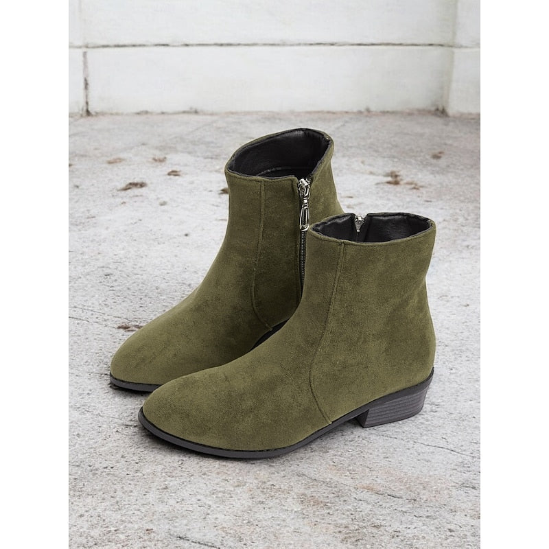 Side-Zip Block-Heel Ankle Boots – view 8