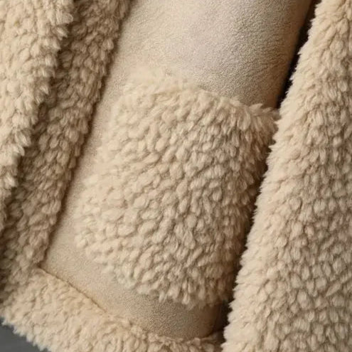 Women's Plush Shearling Fleece Jacket with Patch Pockets, photo 4